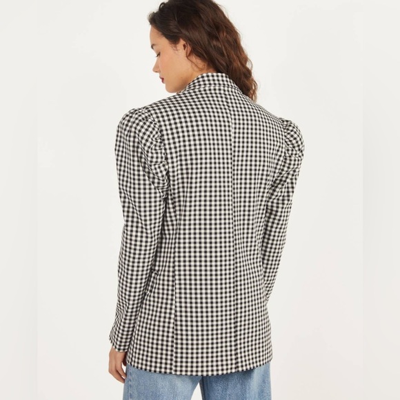 Bershka Voluminous blazer with gingham print - Picture 3 of 8